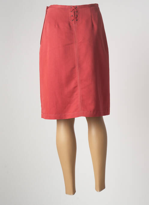 Jupe mi-longue fermeture zip latéral rose ENJOY femme