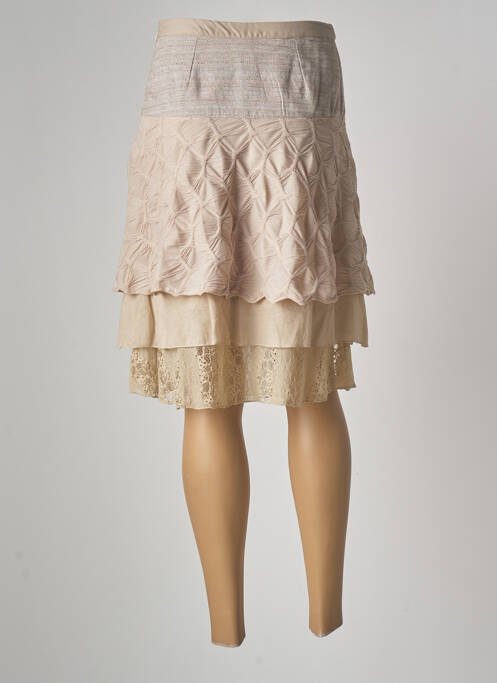 Jupe mi-longue beige ENJOY pour femme