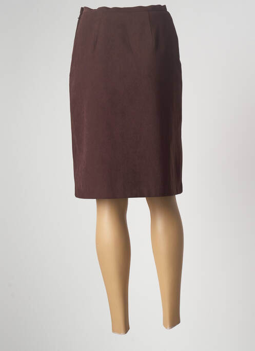 Jupe mi-longue marron ENJOY pour femme