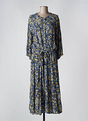 Robe longue manches longues manches longues bleu COPENHAGEN femme