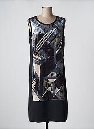 Robe mi-longue sans manche sans manche noir FRED SABATIER femme