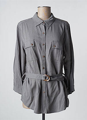 Tunique manches longues col chemisier gris FRED SABATIER femme