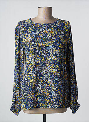 Top stretch manches longues bleu COPENHAGEN femme