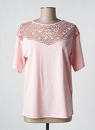 T-shirt coupe droite manches courtes rose COPENHAGEN femme