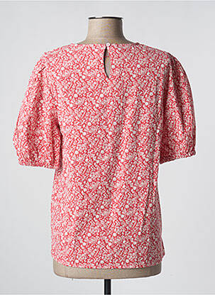 Blouse imprimé fleurs manches courtes rouge COPENHAGEN femme