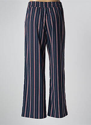 Pantalon droit tissage popeline taille haute bleu SHARE femme