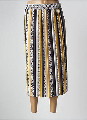 Jupe mi-longue taille haute jaune COPENHAGEN femme