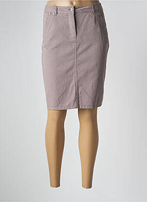 Jupe mi-longue taille à pinces marron BRANDTEX femme