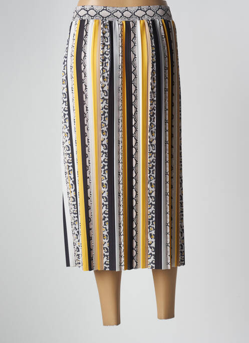 Jupe mi-longue taille haute jaune COPENHAGEN femme