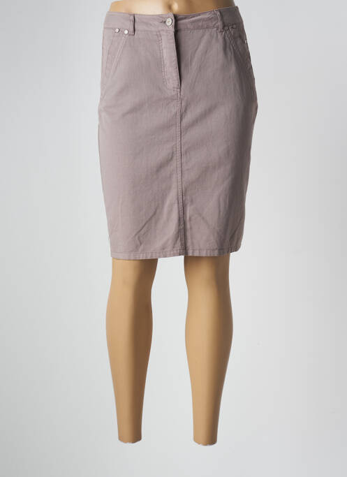 Jupe mi-longue marron BRANDTEX pour femme