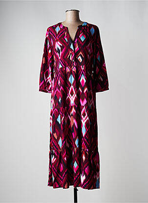 Robe longue manches longues manches longues violet STREET ONE femme