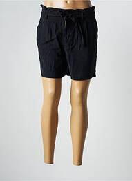 Short fermeture zippée sous rabat boutonné taille haute noir GEISHA femme
