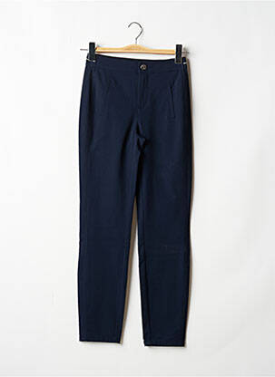Pantalon slim taille élastique taille haute bleu STREET ONE femme