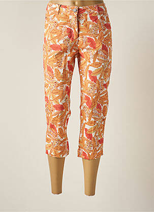 Pantacourt stretch taille normale orange BRANDTEX femme