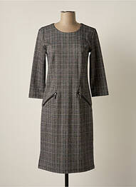 Robe mi-longue manches longues manches longues noir BRANDTEX femme