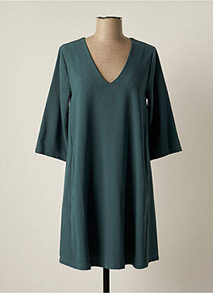 Robe courte manches 3/4 manches 3/4 vert PAKO LITTO femme