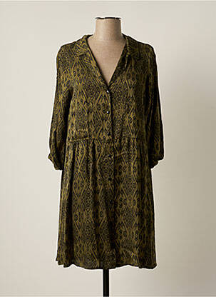 Robe courte manches 3/4 manches 3/4 vert PAKO LITTO femme