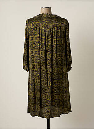 Robe courte manches 3/4 manches 3/4 vert PAKO LITTO femme