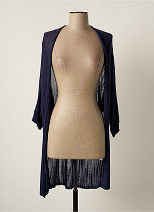 Gilet manches longues manches 3/4 bleu INDI & COLD femme