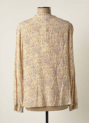 Blouse imprimé fantaisie manches longues beige SIGNE NATURE femme