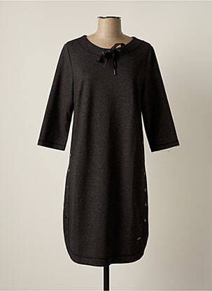 Robe mi-longue noir BRANDTEX pour femme