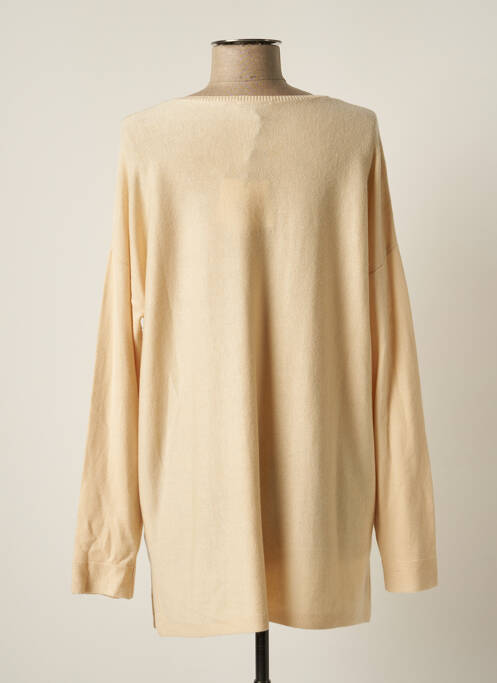 Pull tunique beige MARINA V pour femme