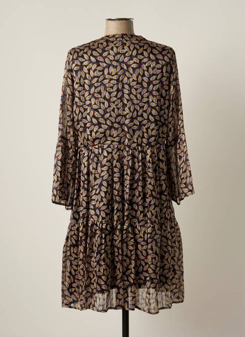 Robe mi-longue noir MARINA V pour femme