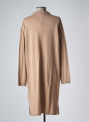 Robe pull resserrée sur le bas manches longues beige YERSE femme