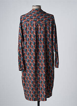 Robe mi-longue coupe fluide manches longues marron LE PETIT BAIGNEUR femme