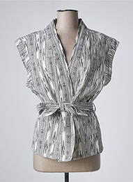 Veste casual finition intérieure doublée blanc MKT STUDIO femme
