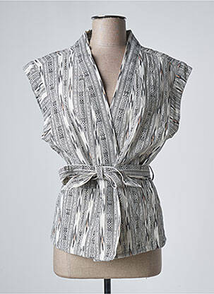 Veste casual finition intérieure doublée blanc MKT STUDIO femme