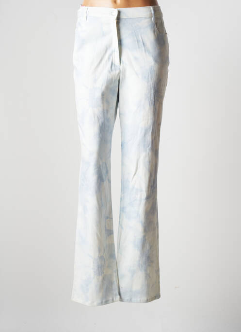 Pantalon droit bleu LUCCHINI pour femme