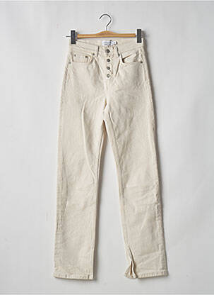 Pantalon droit taille normale taille normale beige & OTHER STORIES femme