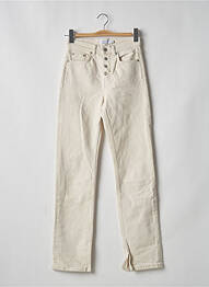 Pantalon droit taille normale taille normale beige & OTHER STORIES femme