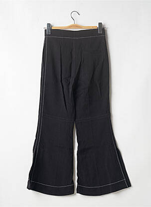 Pantalon large tissage popeline taille normale noir H&M femme