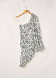 Robe mi-longue coupe fluide manches longues gris MISSPAP femme