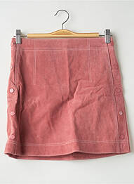 Jupe courte taille haute rose MANGO femme