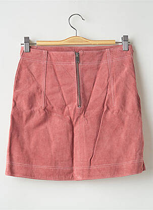 Jupe courte taille haute rose MANGO femme