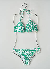 Maillot de bain 2 pièces stretch haut soutien-gorge moulé vert BARTS femme
