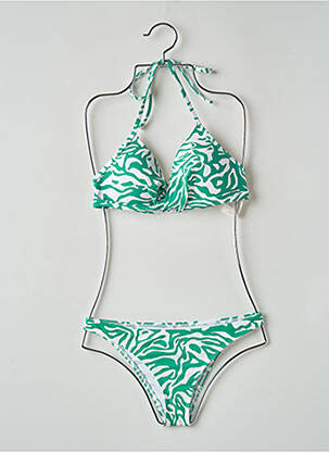 Maillot de bain 2 pièces stretch haut soutien-gorge moulé vert BARTS femme