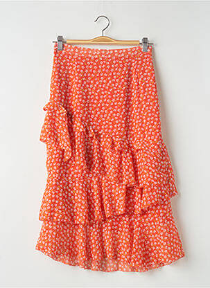 Jupe mi-longue orange DIVIDED H&M pour femme