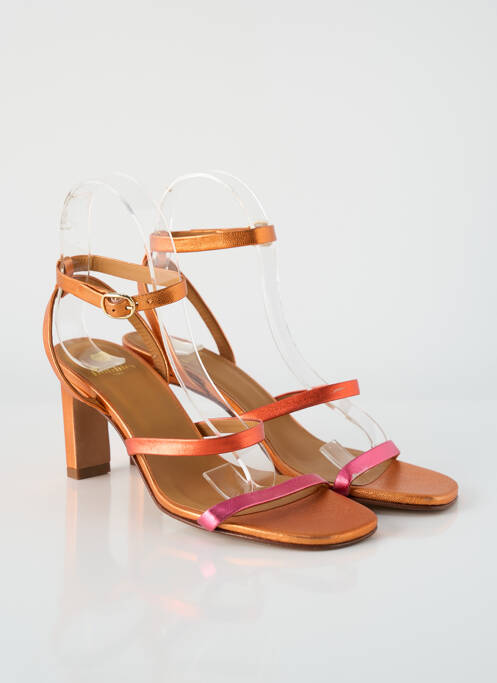 Sandales/Nu pieds orange BOBBIES pour femme