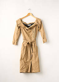 Trench tissage popeline sans capuche marron HOUSE OF CB LONDON femme