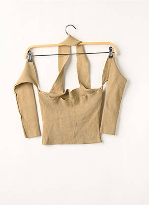 Top stretch manches longues marron NBD femme