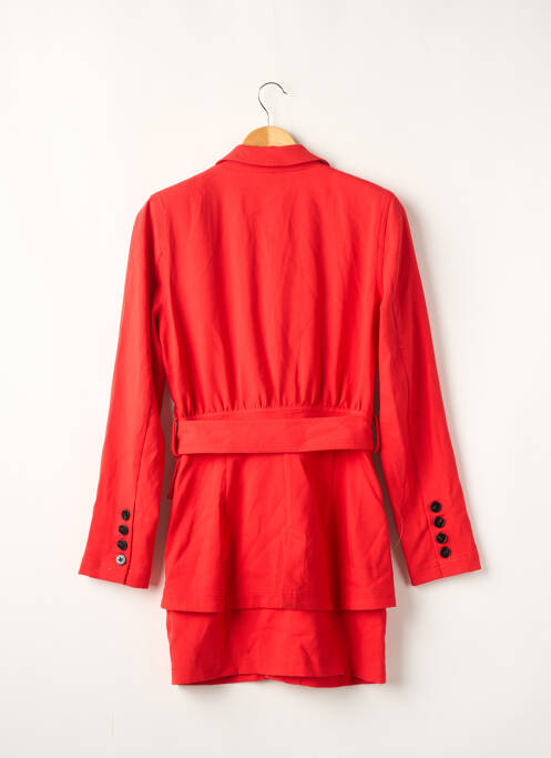 Trench tissage popeline sans capuche rouge L'ACADEMIE femme