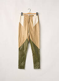 Pantalon slim taille normale taille normale beige PRETTY LITTLE THING femme