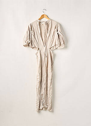 Robe mi-longue coupe fluide manches courtes gris ZARA femme