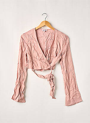 Gilet cache-cœur coupe cintrée rose JENNYFER femme