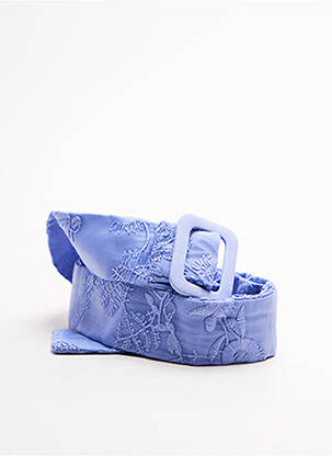 Ceinture effet matière satinée bleu SANS MARQUE femme