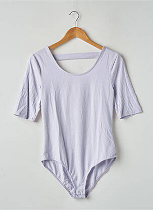 Body stretch manches courtes violet LES LUNES femme